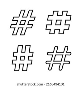 Hashtag icon vector. hashtag sign and symbol