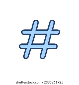 Hashtag icon vector. hashtag sign and symbol