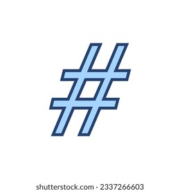 Hashtag icon vector. hashtag sign and symbol
