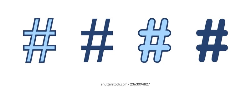 Hashtag icon vector. hashtag sign and symbol