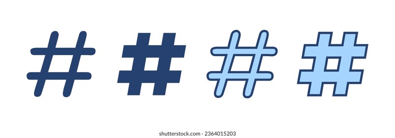 Hashtag icon vector. hashtag sign and symbol