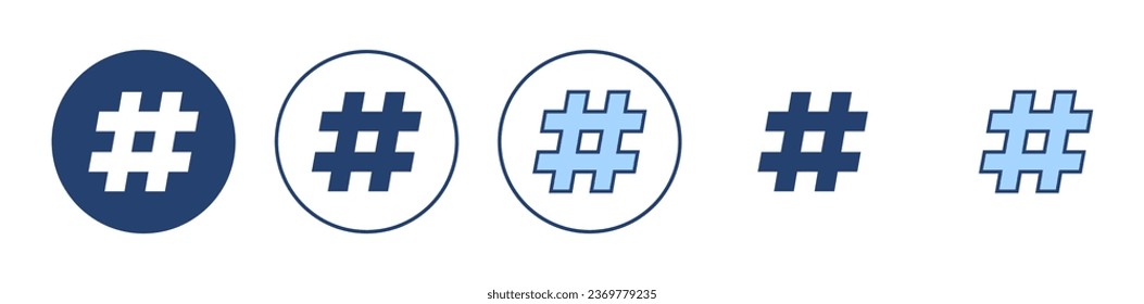 Hashtag Symbol Vektor. Hashtag-Zeichen und -Symbol
