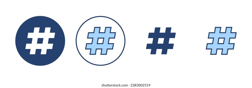 Hashtag icon vector. hashtag sign and symbol