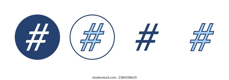 Hashtag icon vector. hashtag sign and symbol