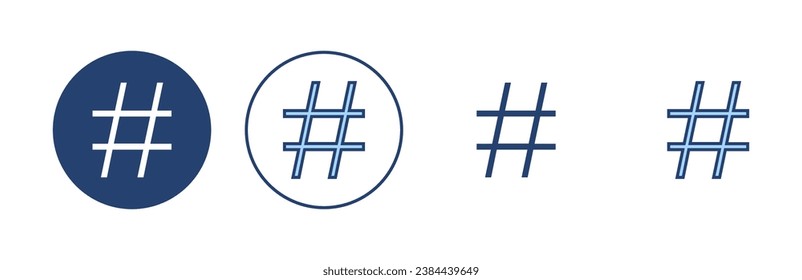 Hashtag icon vector. hashtag sign and symbol