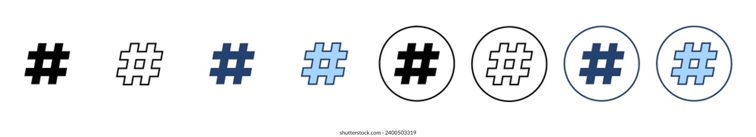 Hashtag icon vector. hashtag sign and symbol