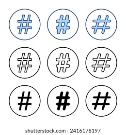 Hashtag icon vector. hashtag sign and symbol