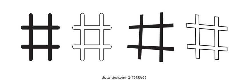 Hashtag icon vector. hashtag sign and symbol