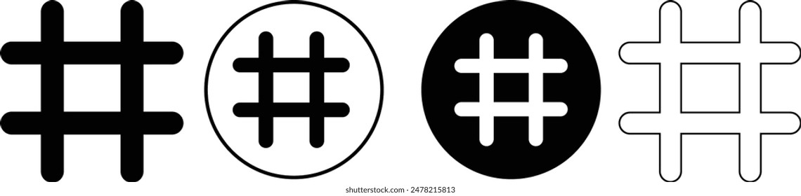 Hashtag icon vector. hashtag sign and symbol