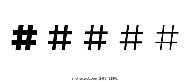 Hashtag icon vector. Hashtag sign and symbol.