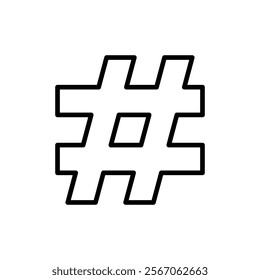 Hashtag icon vector. hashtag sign and symbol