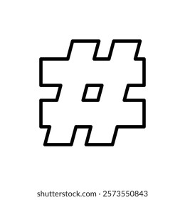 Hashtag icon vector. hashtag sign and symbol