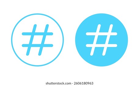 Hashtag icon vector. hashtag sign and symbol