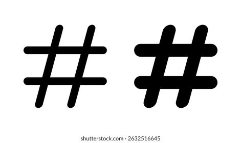 Hashtag icon vector. hashtag sign and symbol