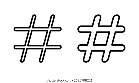 Hashtag icon vector. hashtag sign and symbol