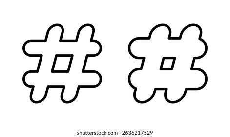 Hashtag icon vector. hashtag sign and symbol