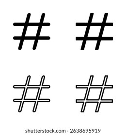 Hashtag icon vector. hashtag sign and symbol