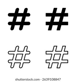 Hashtag icon vector. hashtag sign and symbol