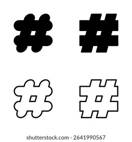 Hashtag icon vector. hashtag sign and symbol