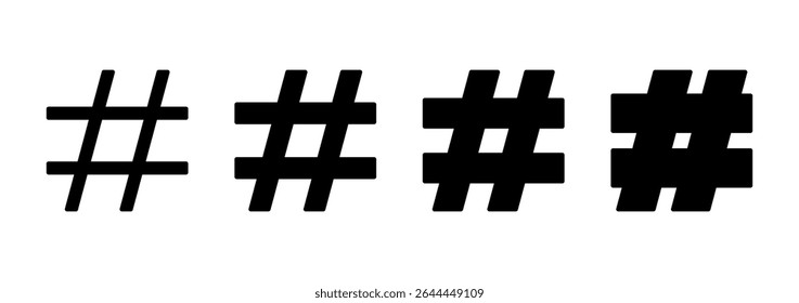 Hashtag icon vector. hashtag sign and symbol