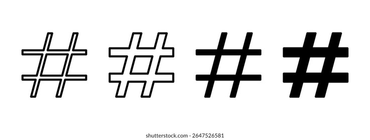 Hashtag icon vector. hashtag sign and symbol