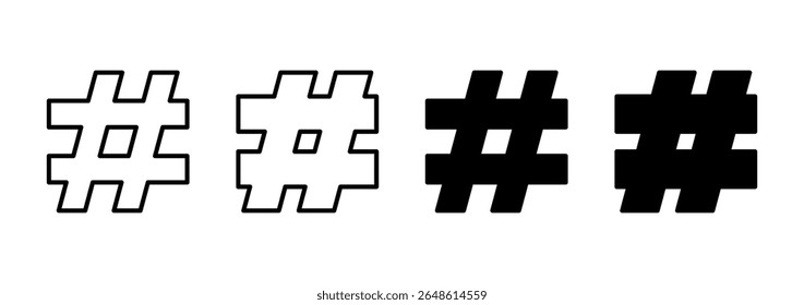 Hashtag icon vector. hashtag sign and symbol