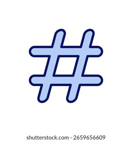 Hashtag-Symbolvektor. Hashtag-Zeichen und Symbol