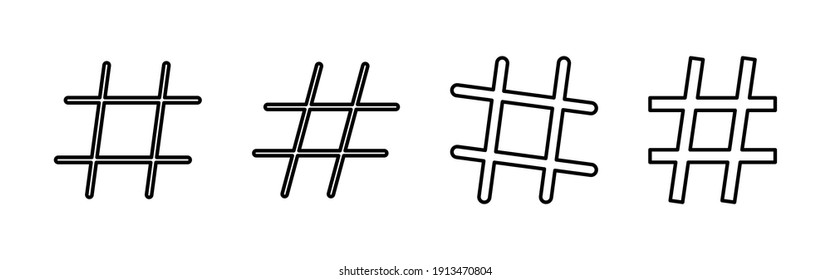 Hashtag icon vector. hashtag symbol