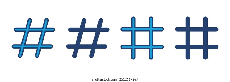 Hashtag icon vector. hashtag symbol