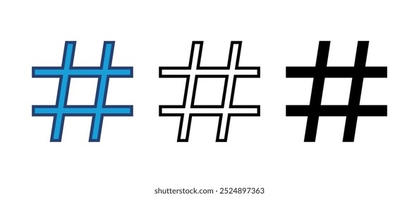 Hashtag icon vector. hashtag symbol