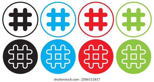 Hashtag icon vector. hashtag symbol