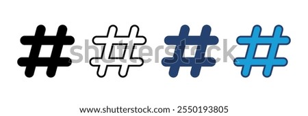 Hashtag icon vector. hashtag symbol