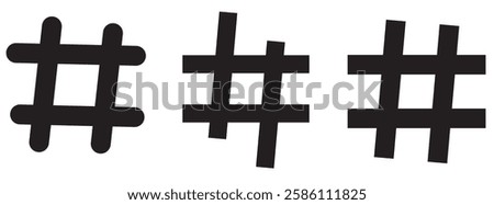 Hashtag icon vector. hashtag symbol