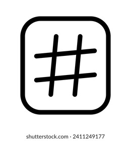 Hashtag Icon Vector Symbol Design Illustration