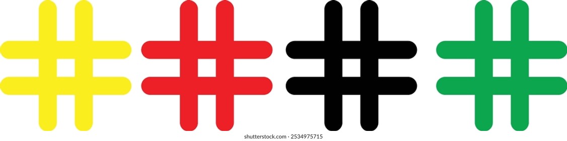 Hashtag icon vector. Tag icon symbol vector eps10.