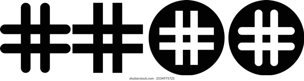 Vetor de ícone de hashtag. Ícone de marca símbolo vetor eps10.