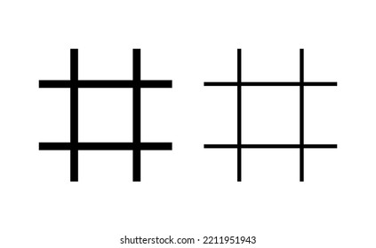 Vector de iconos de hashtag para aplicaciones web y móviles. signo de etiqueta y símbolo