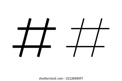 Hashtag icon vector for web and mobile app. hashtag sign and symbol