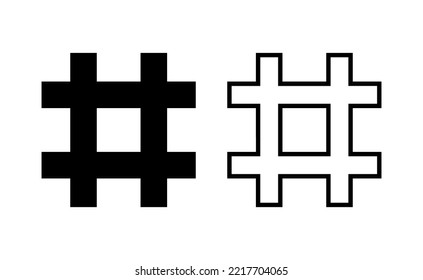 Vector de iconos de hashtag para aplicaciones web y móviles. signo de etiqueta y símbolo
