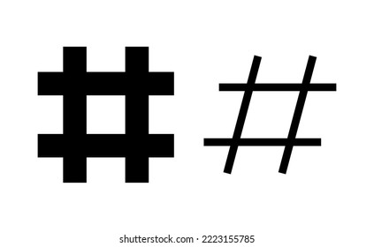 Hashtag icon vector for web and mobile app. hashtag sign and symbol