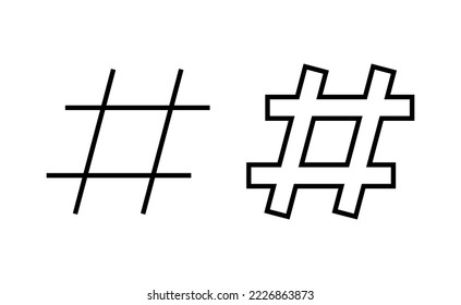 Hashtag icon vector for web and mobile app. hashtag sign and symbol