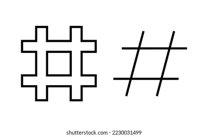 Hashtag icon vector for web and mobile app. hashtag sign and symbol