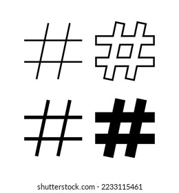 Hashtag icon vector for web and mobile app. hashtag sign and symbol