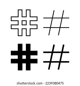 Hashtag icon vector for web and mobile app. hashtag sign and symbol