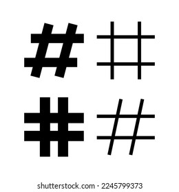 Hashtag icon vector for web and mobile app. hashtag sign and symbol