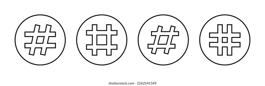 Hashtag icon vector for web and mobile app. hashtag sign and symbol