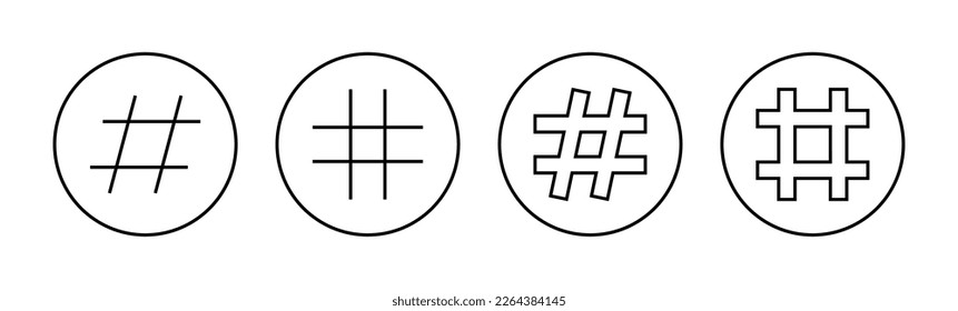 Hashtag icon vector for web and mobile app. hashtag sign and symbol