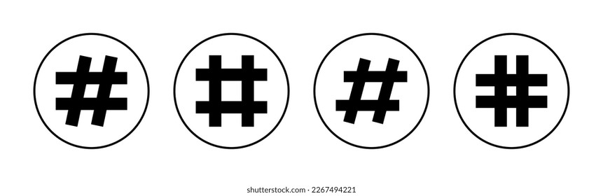 Hashtag icon vector for web and mobile app. hashtag sign and symbol