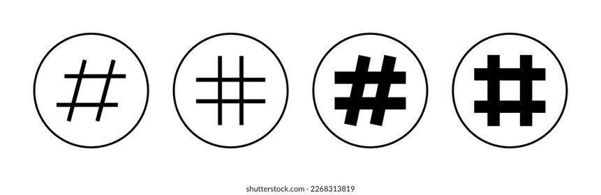 Hashtag icon vector for web and mobile app. hashtag sign and symbol