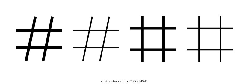 Hashtag icon vector for web and mobile app. hashtag sign and symbol
